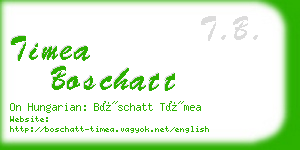 timea boschatt business card